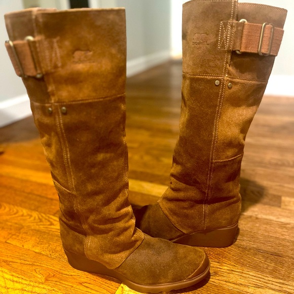 Woman’s suede high boots size 9.5 - Picture 1 of 5